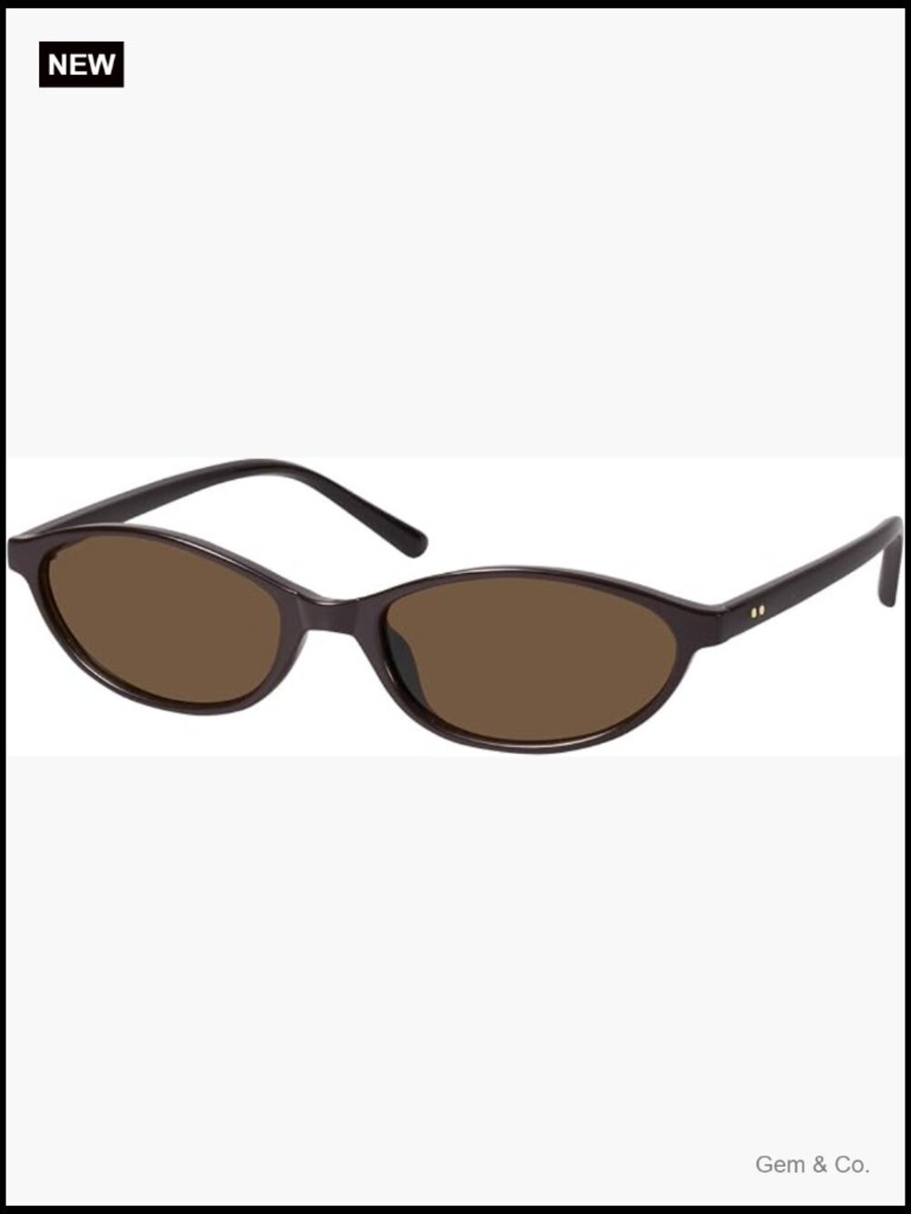 Vintage Oval Sunglasses for Women UV400 Retro Thin Frame